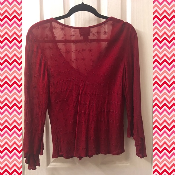 Vintage Red Blouse - Picture 5 of 5